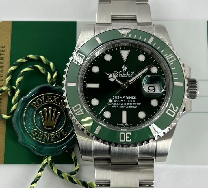 目を惹くグリーンカラー「ハルク」Ref.116610LV