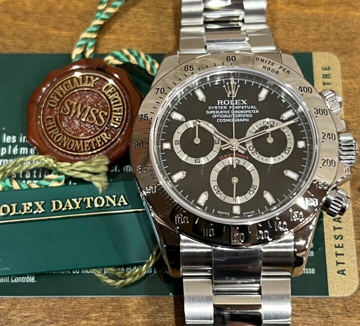 シャープな細針が特徴的な初期型仕様の一本　Ref.116520