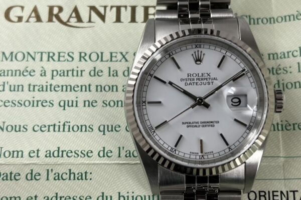 爽やかですっきりとしたホワイトダイヤル Ref.16234