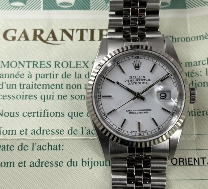 爽やかですっきりとしたホワイトダイヤル Ref.16234